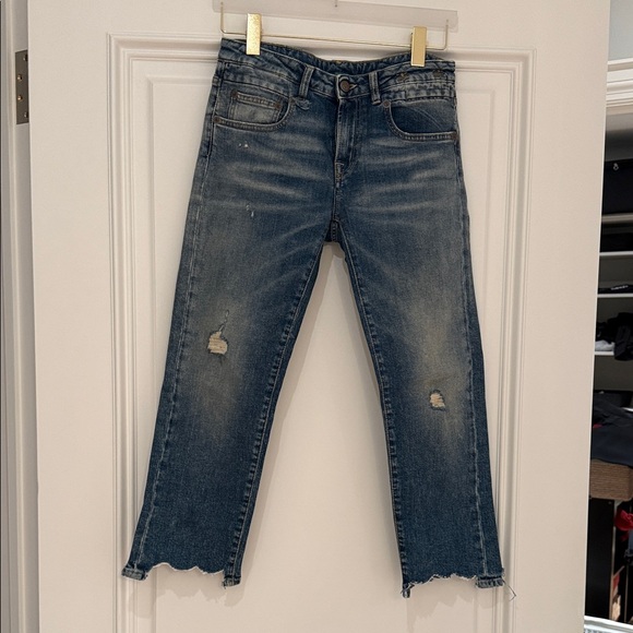 R13 Denim - R13 Distressed Cropped Boy Straight Never Worn